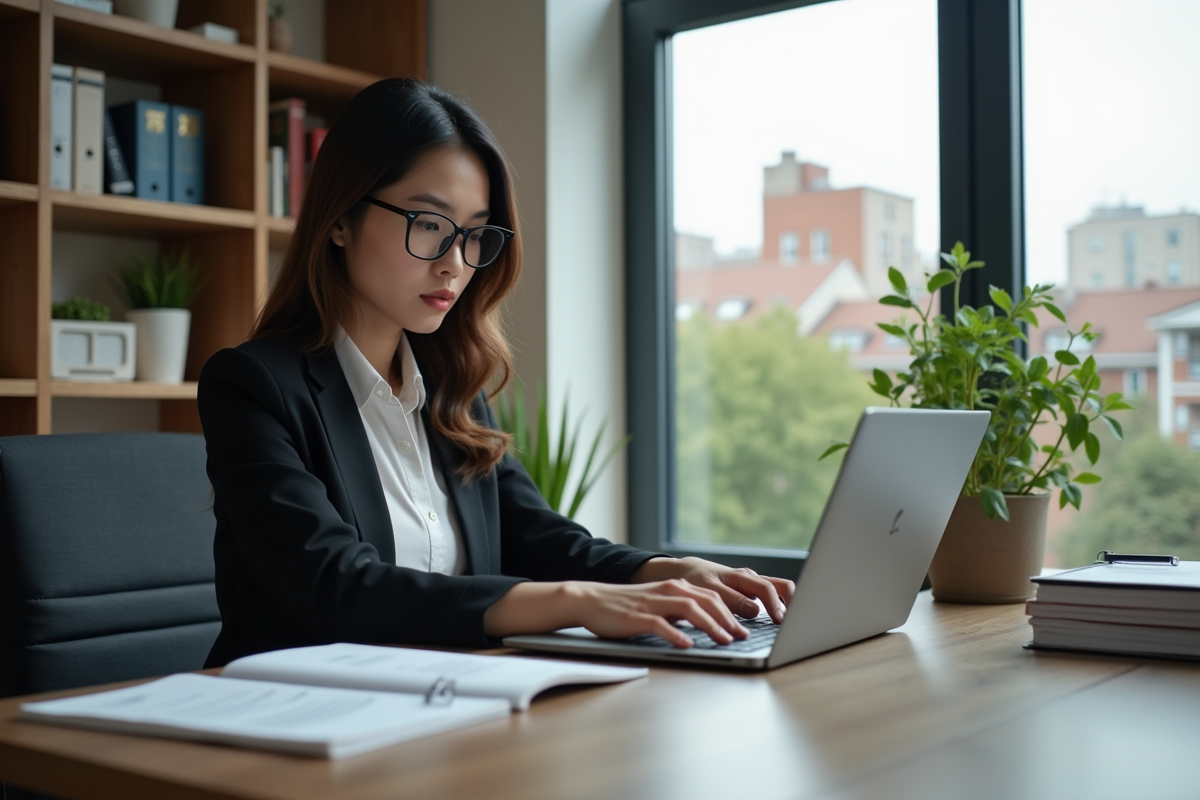 Jeune femme en tenue d