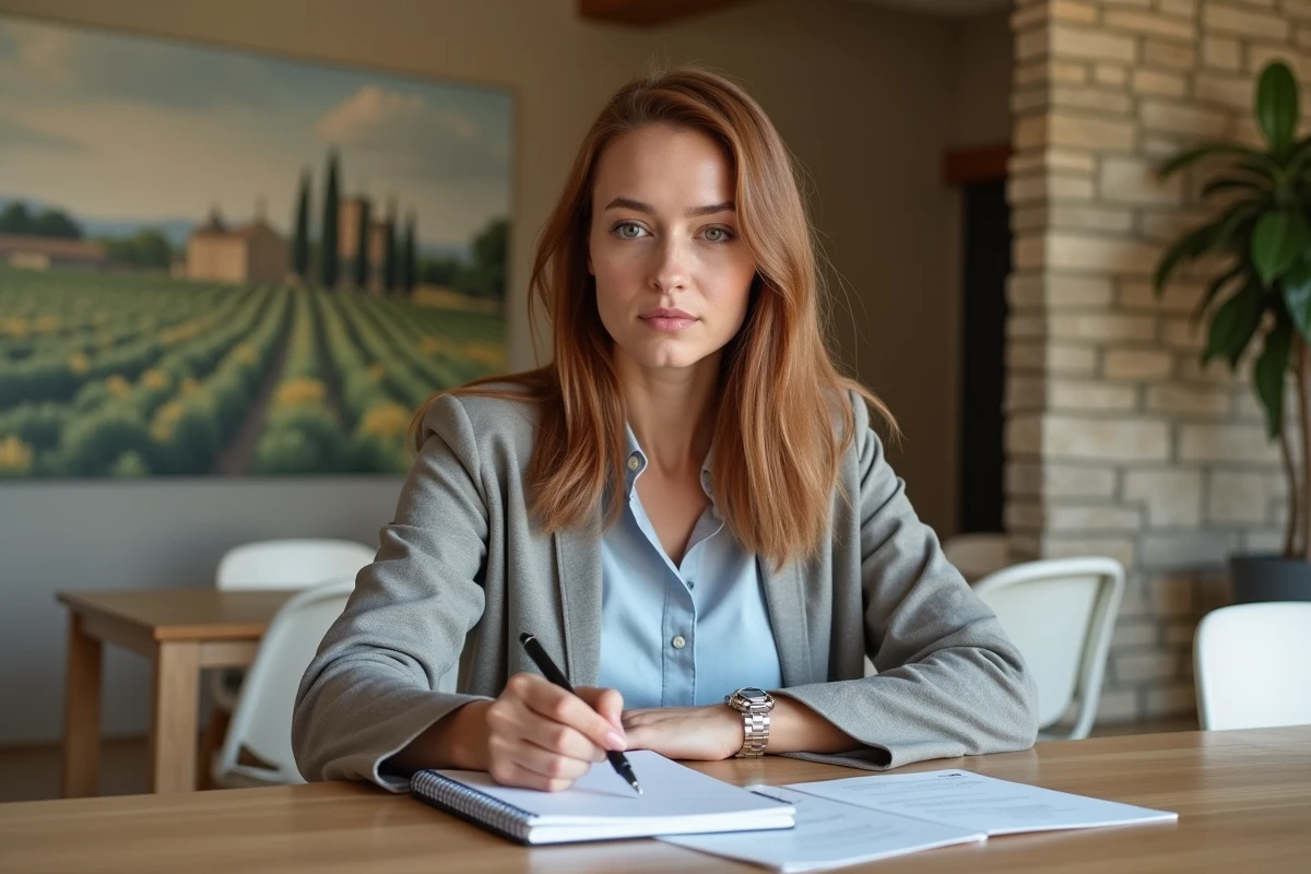 Jeune femme prenant des notes lors d