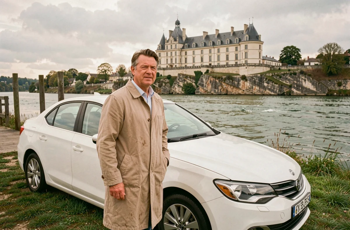 Chauffeur de Taxi Vallée des Rois au bord de la Loire avec le Château d'Amboise en arrière-plan
